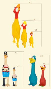 Großhandel B2B Haustier Spielzeug Beißspielzeug Kauspielzeug Schreiendes Huhn